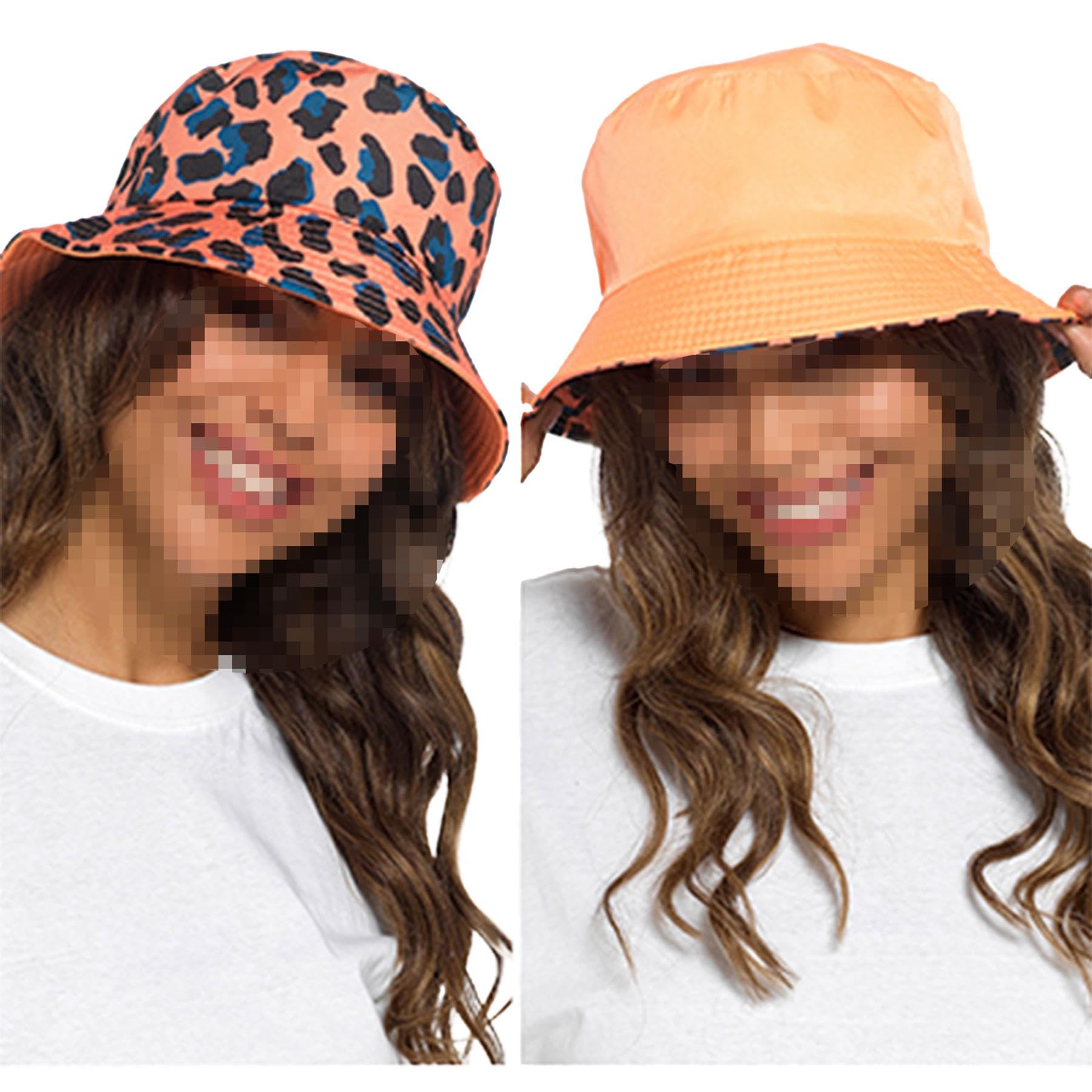 A2Z Womens Reversible Bucket Hat Summer Foldable - Bucket Hat AZ41099 Animal S/M