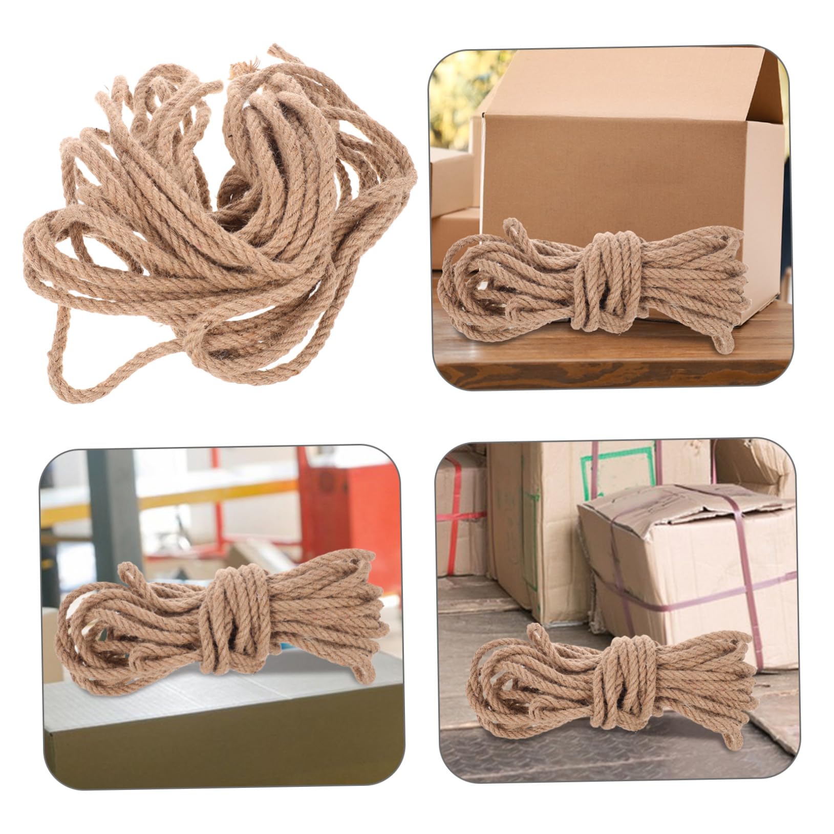 Corde Manille Épaisse Jute pour Chargement Lourd Sécurisation Camion Jardinage Travaux Manuels