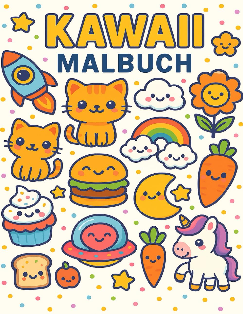 Kawaii Malbuch: „Kawaii Ausmalspaß für Kinder – Einfach, süß & perfekt für kleine Hände“