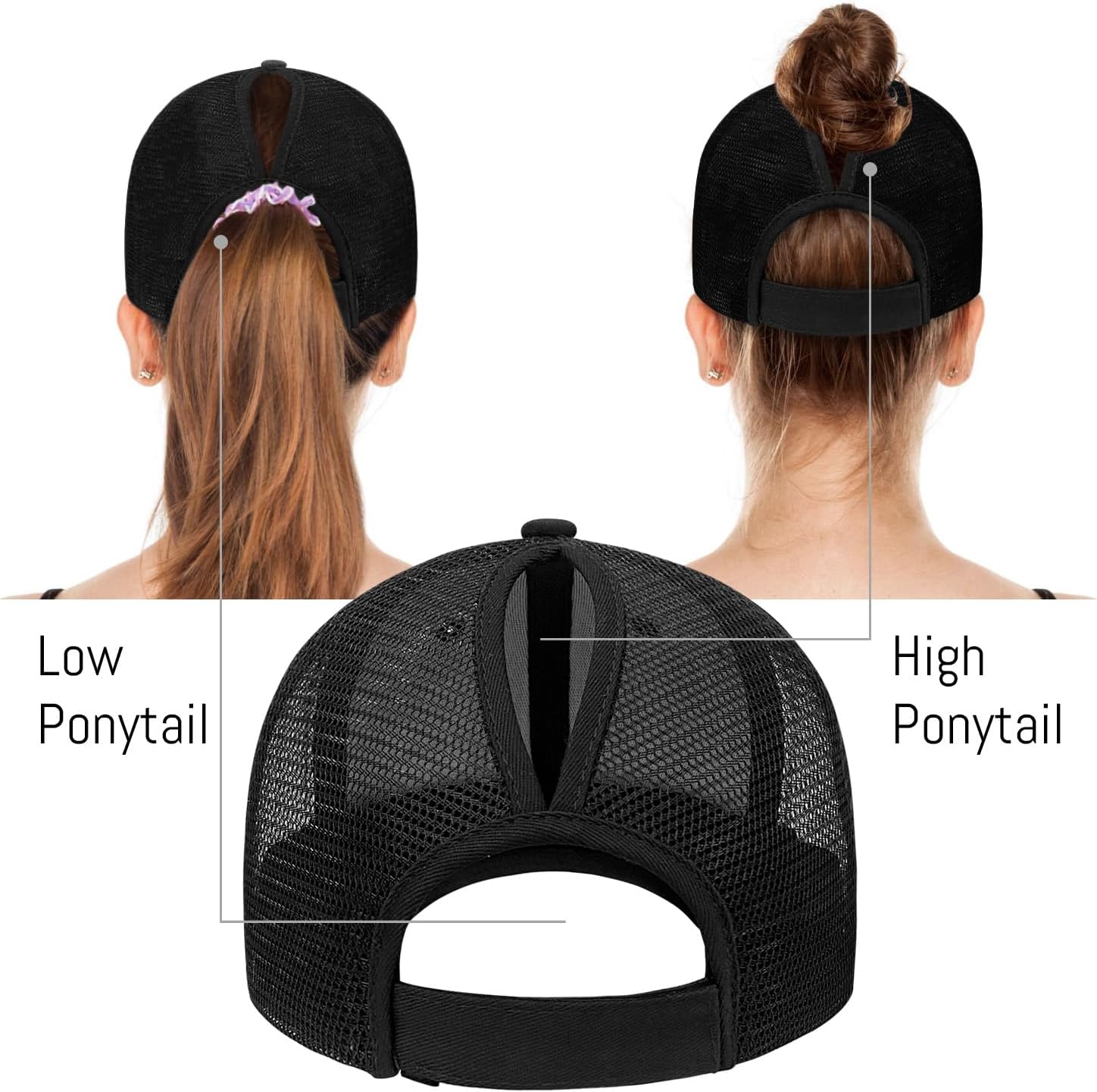Boy Mom Embroidered Ponytail Hat,Boy Mom Gifts,Vintage High Ponytail Baseball Hats for Women image 4
