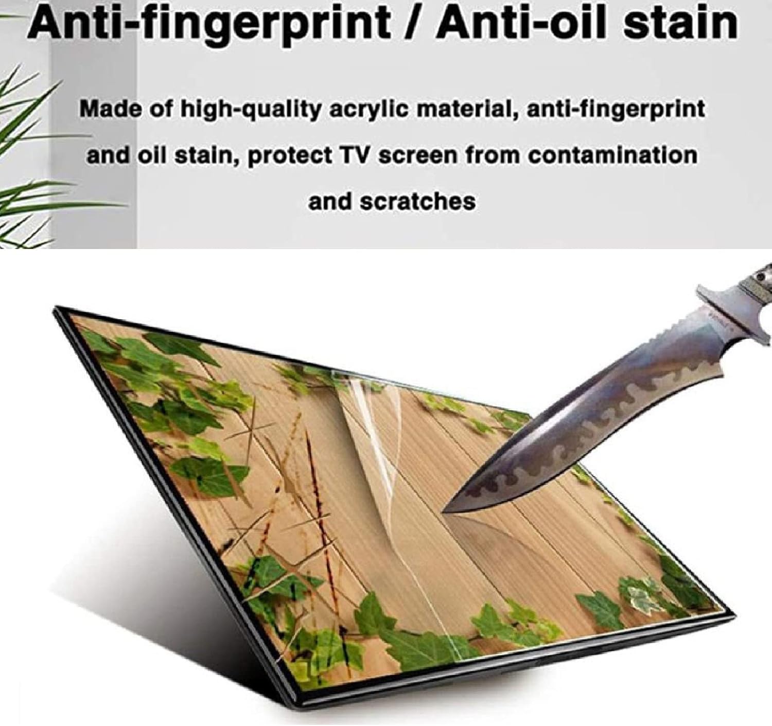 VSHENG Matte Tv Anti-Glare Film, 27-75 Inch Tv Screen Protector Anti Blue Light No Bubble Anti-Scratch Injury, Fits LCD, Led, 4k OLED And QLED HDTV(46 inch 1017x570mm) 5 71Snj26DysL. AC SL1500