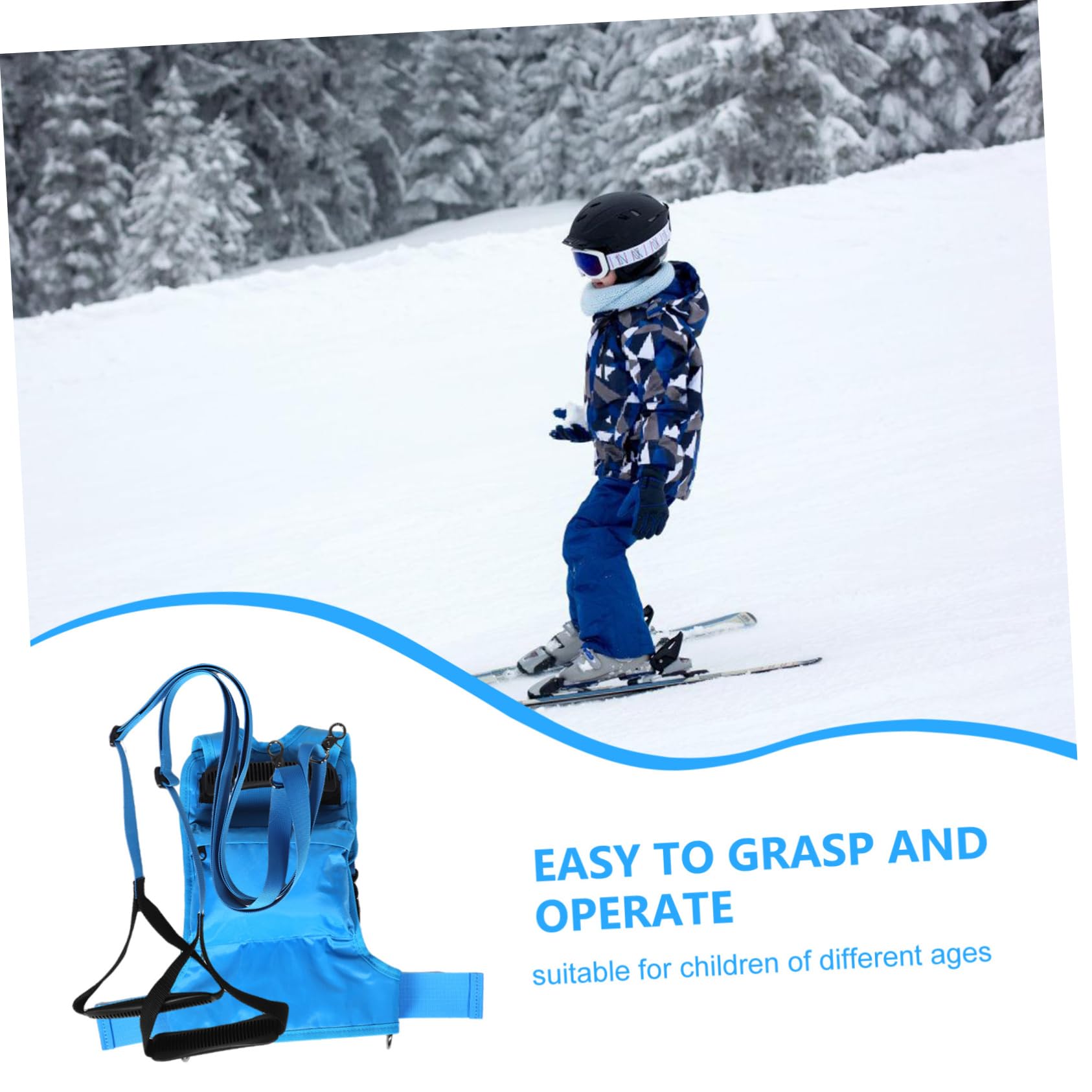 POPETPOP Cordes Dentraînement Ski pour Enfants - Skis pour Enfants avec Sangles - Sûres Et Réglables pour Lentraînement Ski
