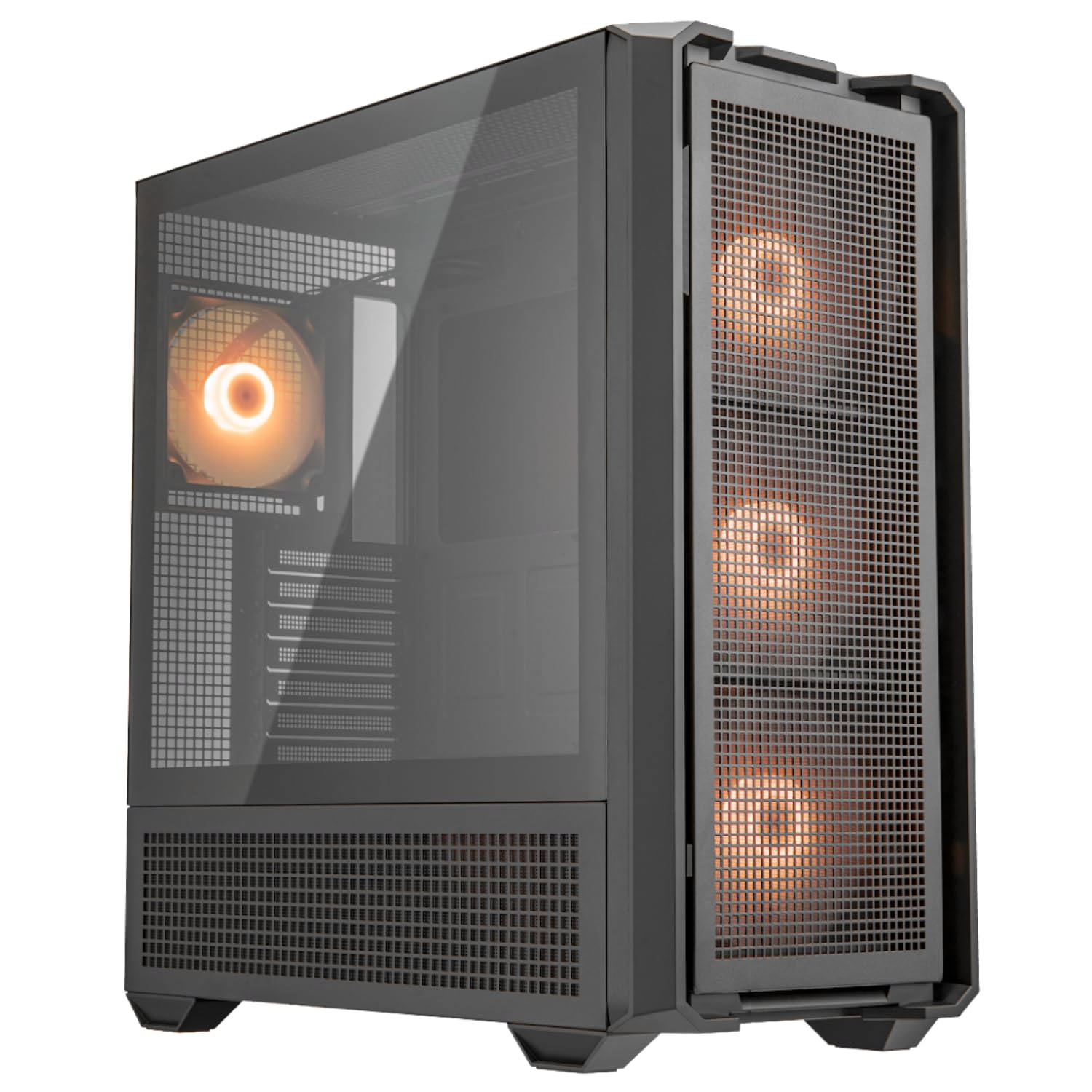 Cougar Gaming Mx600 Rgb - Full Tower - Pc - Schwarz - Atx - Ceb - Eatx - Micro Atx - MinI-Itx - Gaming - Blau - Gr?n - Rot (cgR-57c9B-Rgb) | 3 ventiladores ARGB, frontal de malla, alto flujo de aire, USB C y cristal templado
