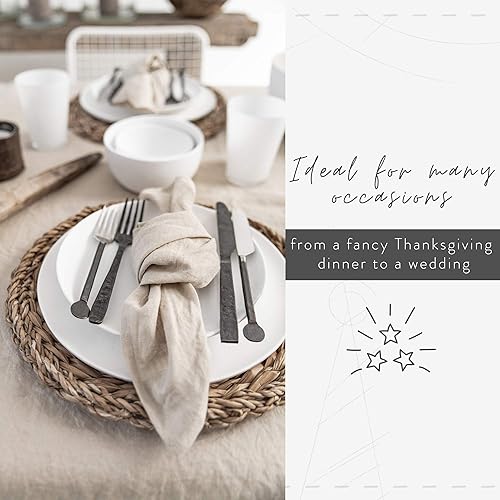 Miniatura 3 de MagicLinen Servilletas de cena de 100 % lino, servilletas de tela de cocina reutilizables para uso diario, juego de servilletas ecológicas para mesa