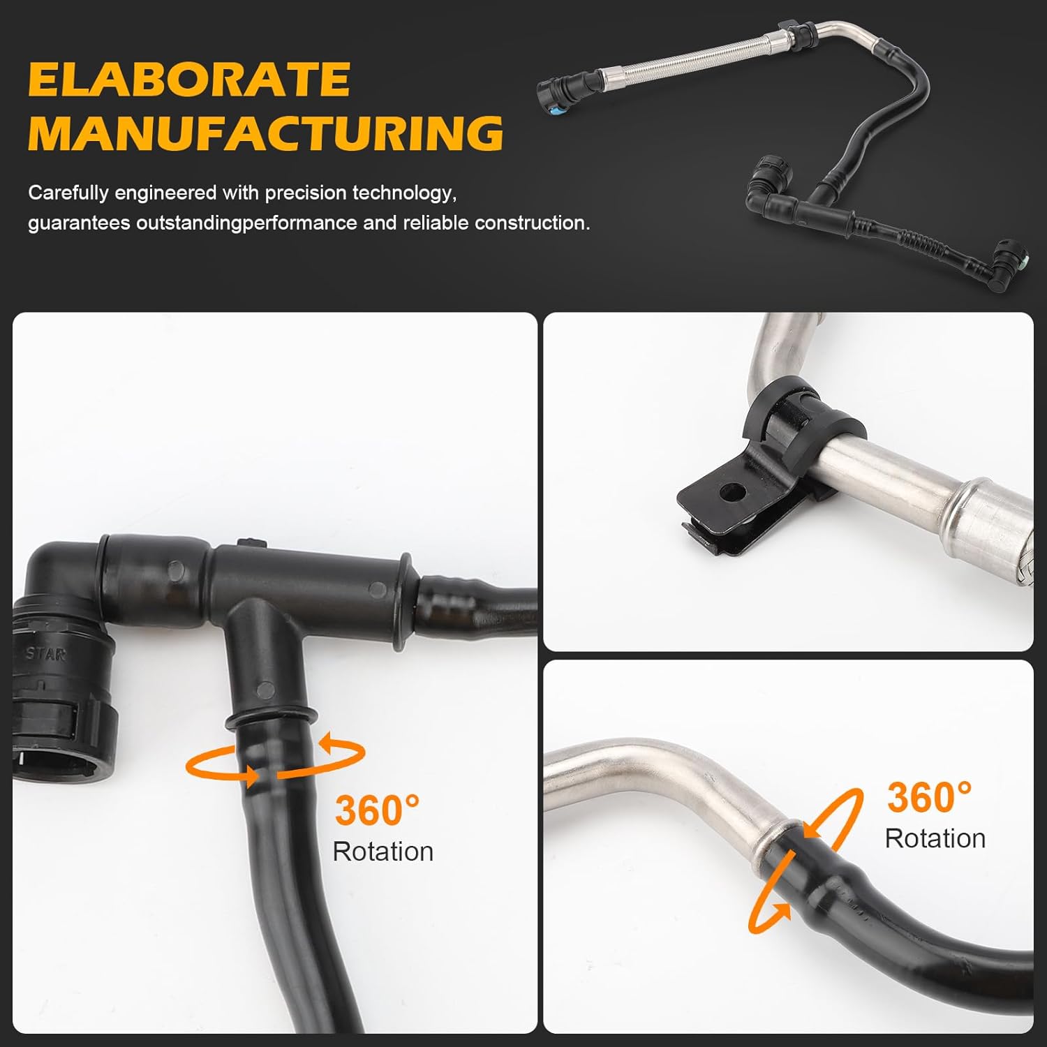 12673868 Positive Crankcase Ventilation PCV Tube for 2013-2018 Buick Envision Regal/Cadillac ATS CT6/Chevy Malibu,Camaro Replaces# 12654851,12662657