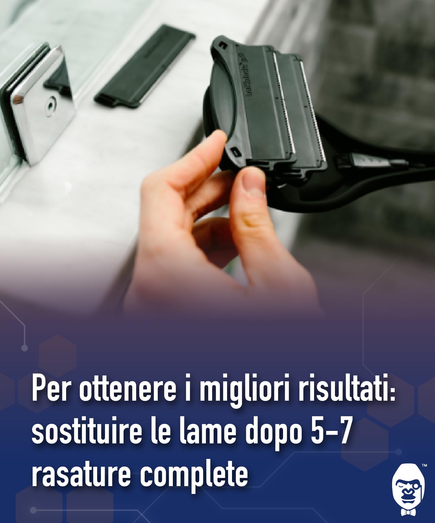 baKblade 2.0 - Ricarica cartucce di ricambio per rasoio per la schiena e per il corpo per rasoi 2.0, 3.0 e 2.0 Elite - Tecnologia Dryglide (6 rasoi inclusi)