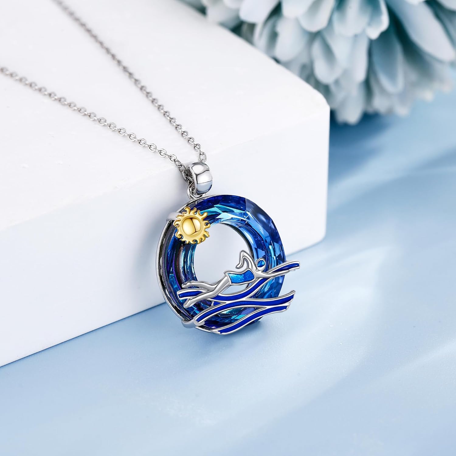 Ice Skating/Swimming/Violin/Art/Ballet Shoes Necklace for Women Sterling Silver Sports Art Music Jewelry Gift for Daughter Mother Sister
