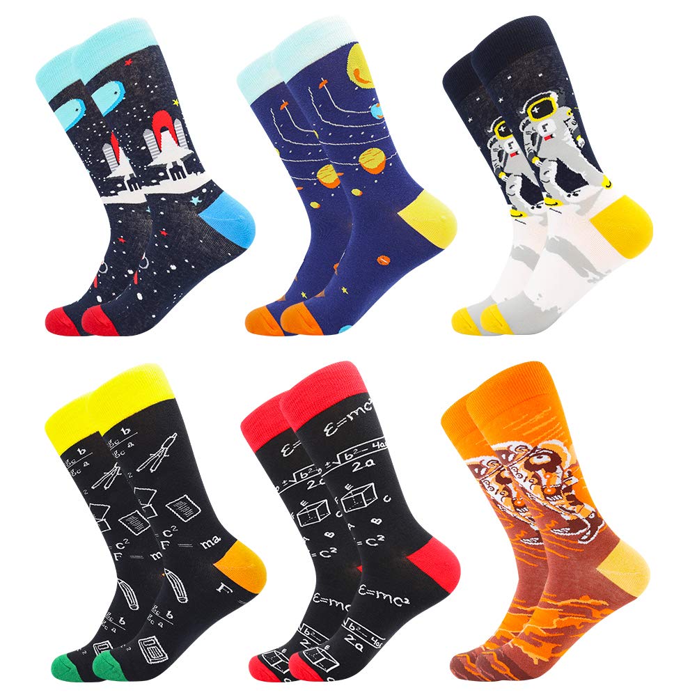 BISOUSOX Calzini da Uomo Divertenti,Calzini alla Moda Pazzi Colorati per Uomo Calzini Classici,Calzini Novità,Calzini per Scarpe Sportive Miglior Regalo per Amico Marito