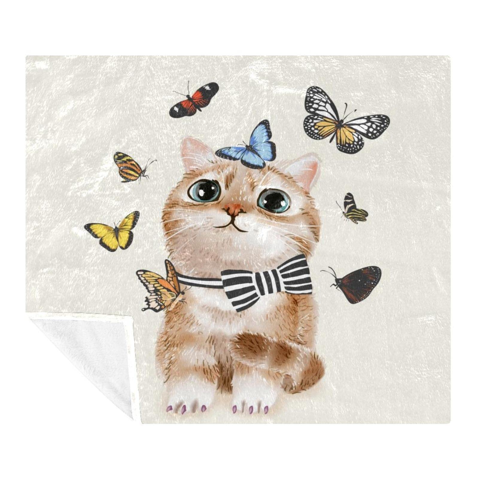 Plaid chat polaire haut de gamme, couverture microfibre 150x130 cm au confort absolu