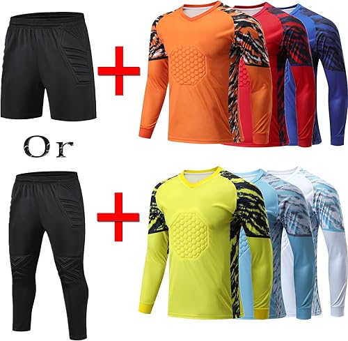 Miniatura 4 de Camiseta de portero acolchada personalizada, camiseta de portero personalizada, uniforme de portero para niños, jóvenes, adultos