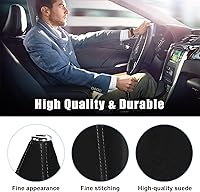 Vista 3 de Funda para pomo de cambios de coche, cubierta para pomo de cambios para protección, funda para palanca de cambios de cuero manual/automático