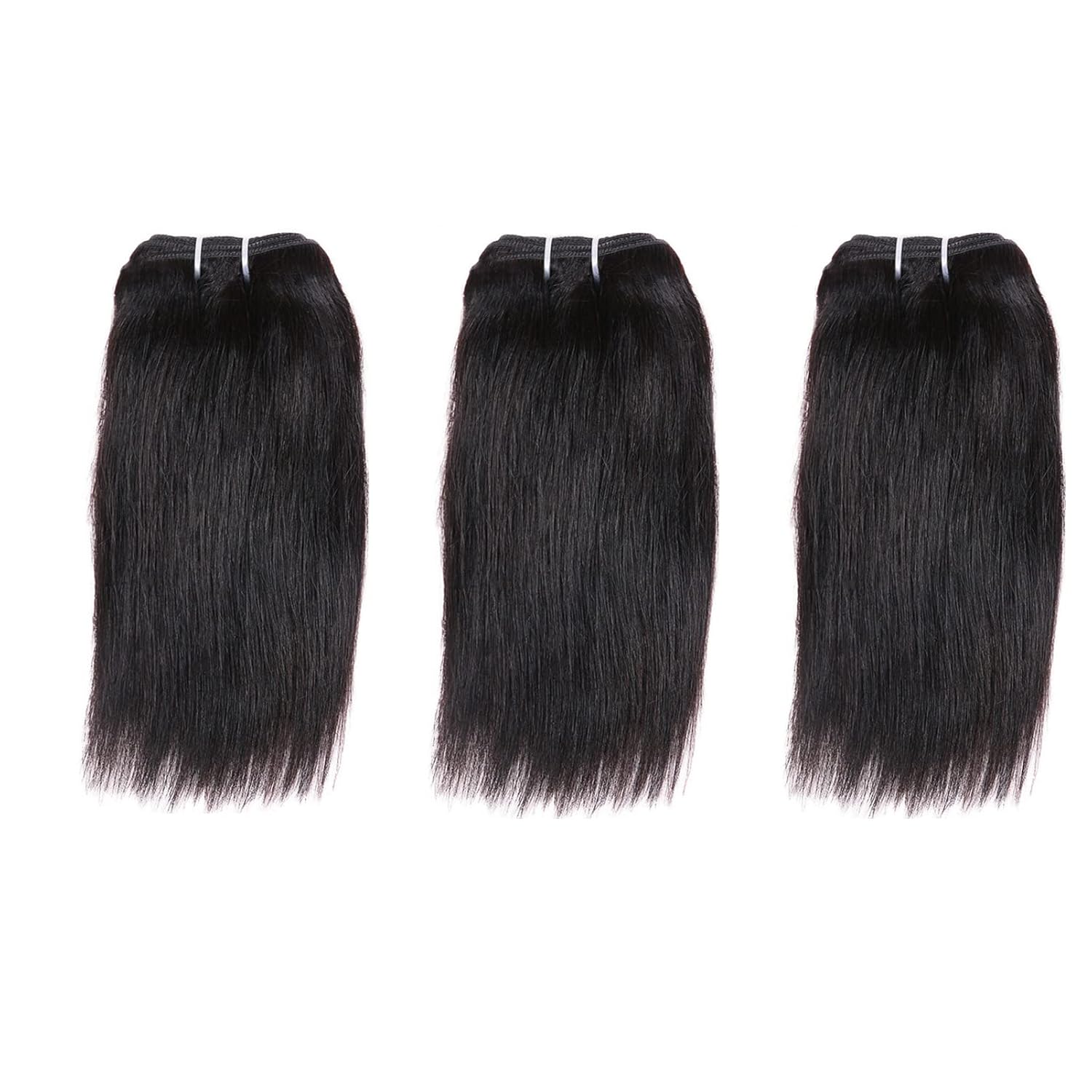 Brazilian Straight Hair Bundles Brazilian Virgin Hair 100% Human Hair Weave Natural Black Color 3 bundles 8 inches(3 bundles 8 inches=about 150 grams or 5.29 ounces)