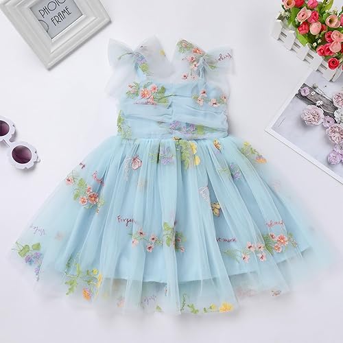 Miniatura 4 de Vestido tutú de verano para niñas pequeñas, sin espalda, vestido de princesa para fiesta de cumpleaños, lentejuelas, con volantes, tul con lazo,