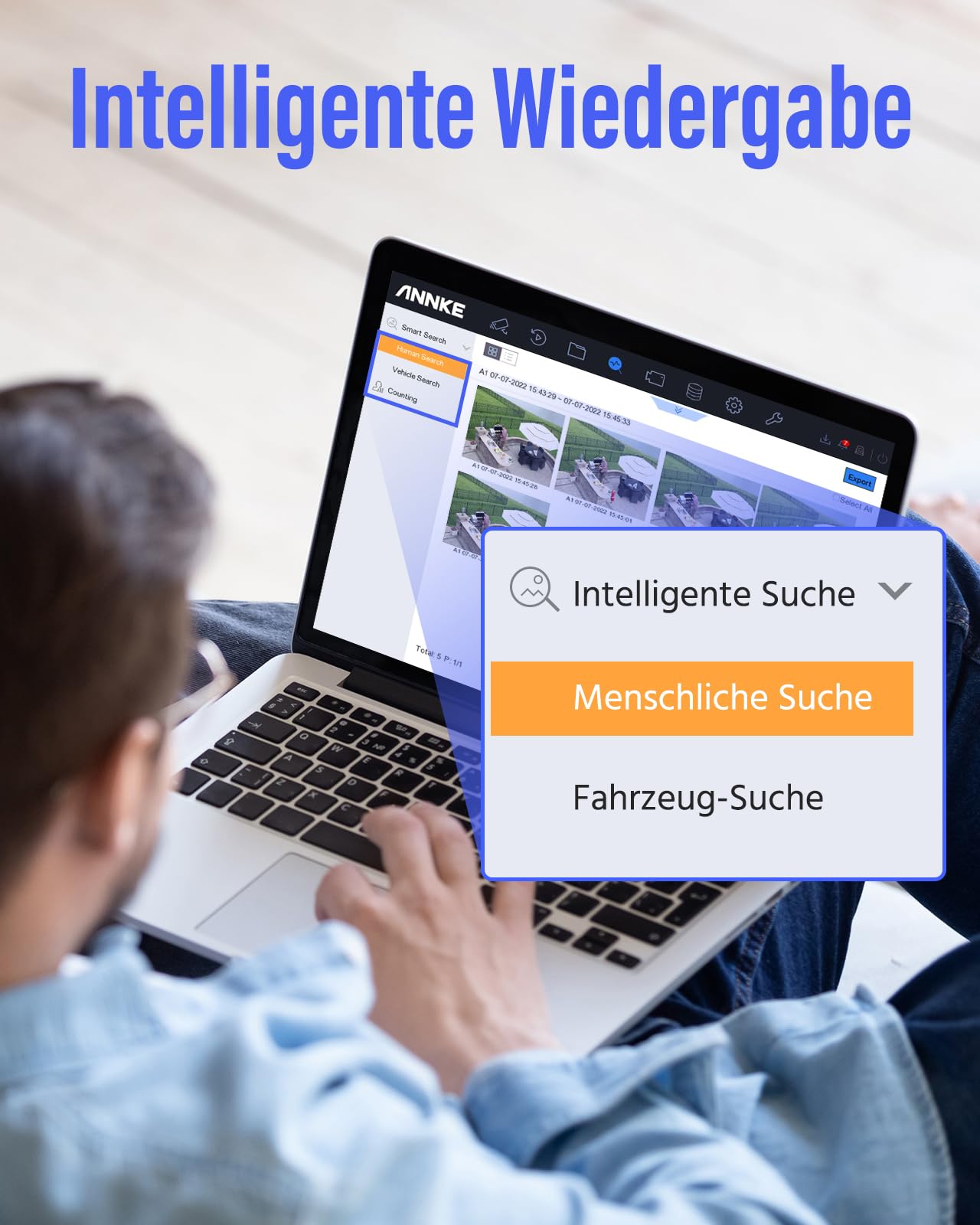 ANNKE DVR 16 Kanal 5MP CCTV 5 en 1 Digital Video Recorder H.265+ HDMI DVR mit 2TB Festplatte Echtzeit Überwachung Haussicherheitssystem Con KI-Personen-/Fahrzeugerkennung, 24/7 Aufzeichnung