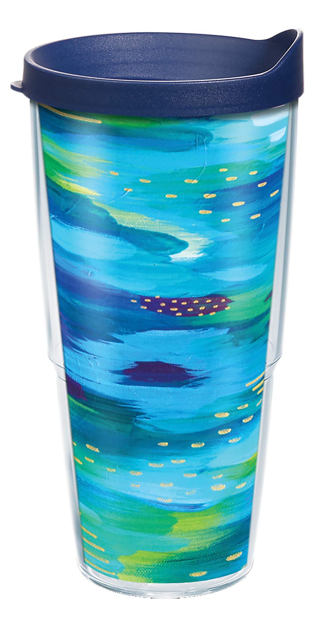 Tervis Bicchiere termico a doppia parete con bandiera della Carolina del Sud, prodotto negli Stati Uniti, 473 ml, 2 pezzi, senza coperchio, blu navy e bianco