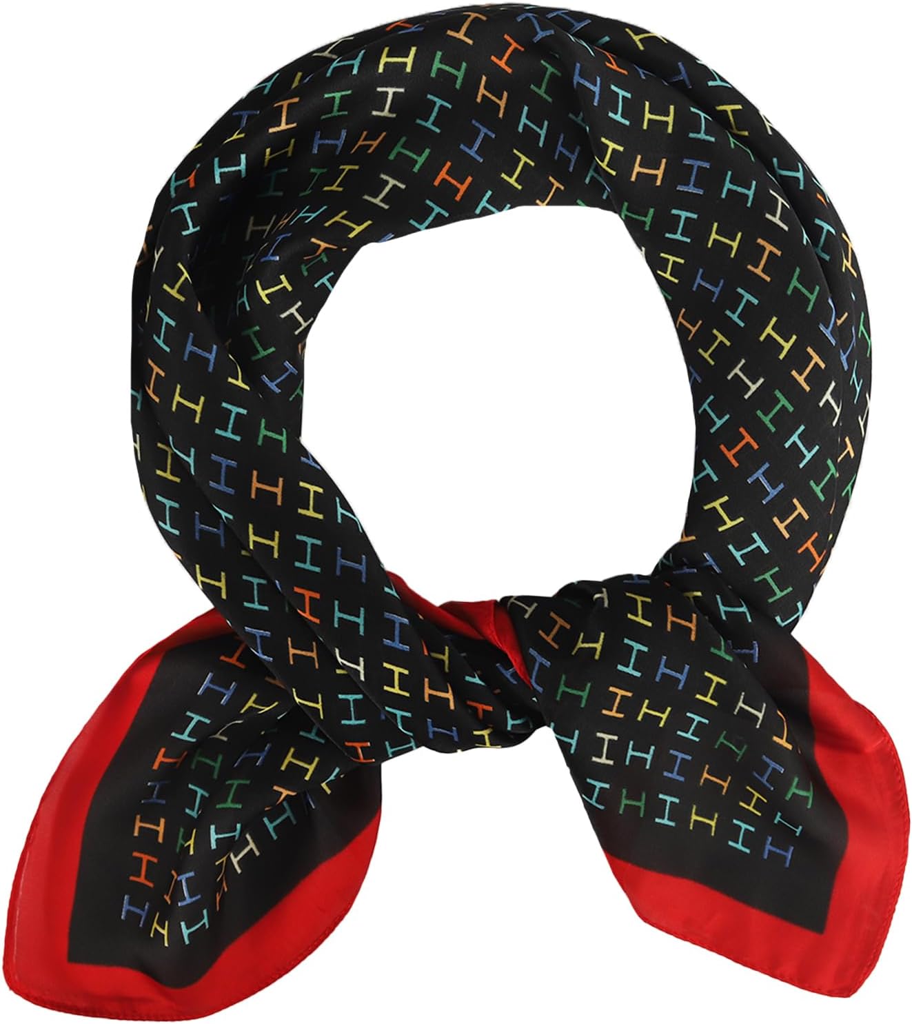 EXTREE Fashion Silky Satin Headscarf for Women Girls: Exquisite Pattern Lightweight Silk Graceful Scarfs 27.5 x 27.5 inches