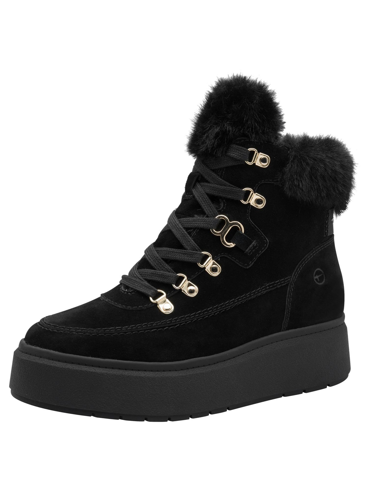 Tamaris Women's Damen Wl Lace Boot 1-26291-45 Snow, Black, 5 UK