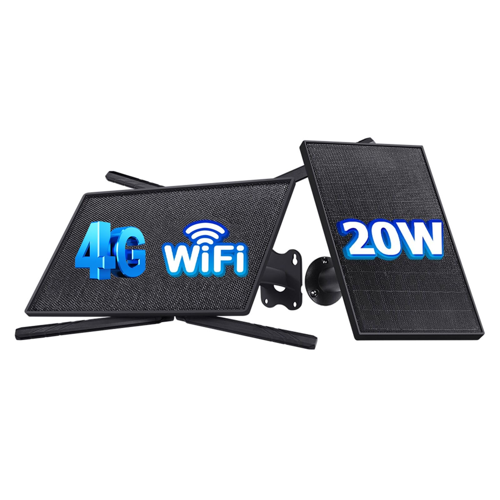SHIWOJIA 20W Router 4G LTE Solare, Estensore WiFi Esterno, Ripetitore di Segnale con SIM, Portata WiFi 50M, IP66 Impermeabile, Autonomia Prolungata 24/7, Batteria da 20100mAh
