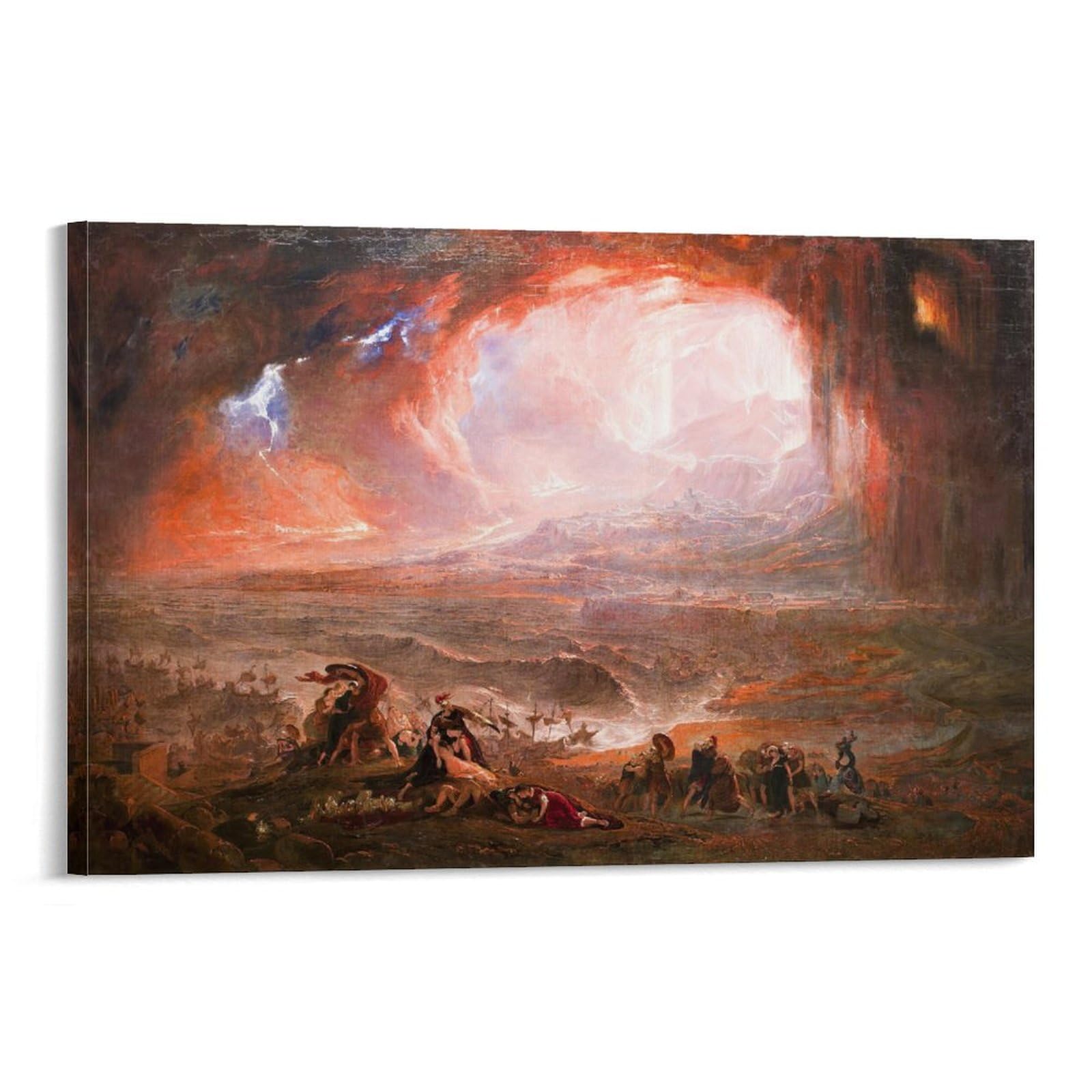 GAJUYL Famous Painting Poster The Destruction of Pompei And Herculaneum by John Martin, Canvas Print Art Poster, Home Decoration Painting; Frame; 12x18inch(30x45cm)