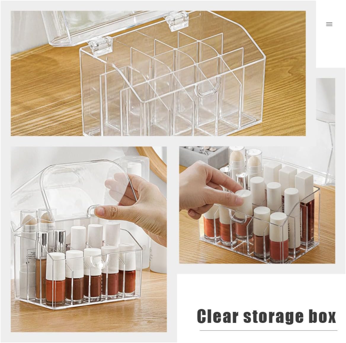 NOLITOY Ps Lipstick Storage Organizer 15 Slot Desktop Cosmetic Holder image 4
