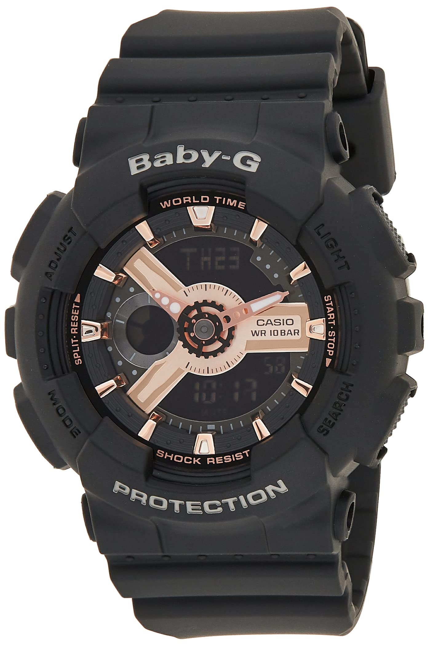 CasioWomens Quartz Watch, Analog-Digital Display and Plastic Strap