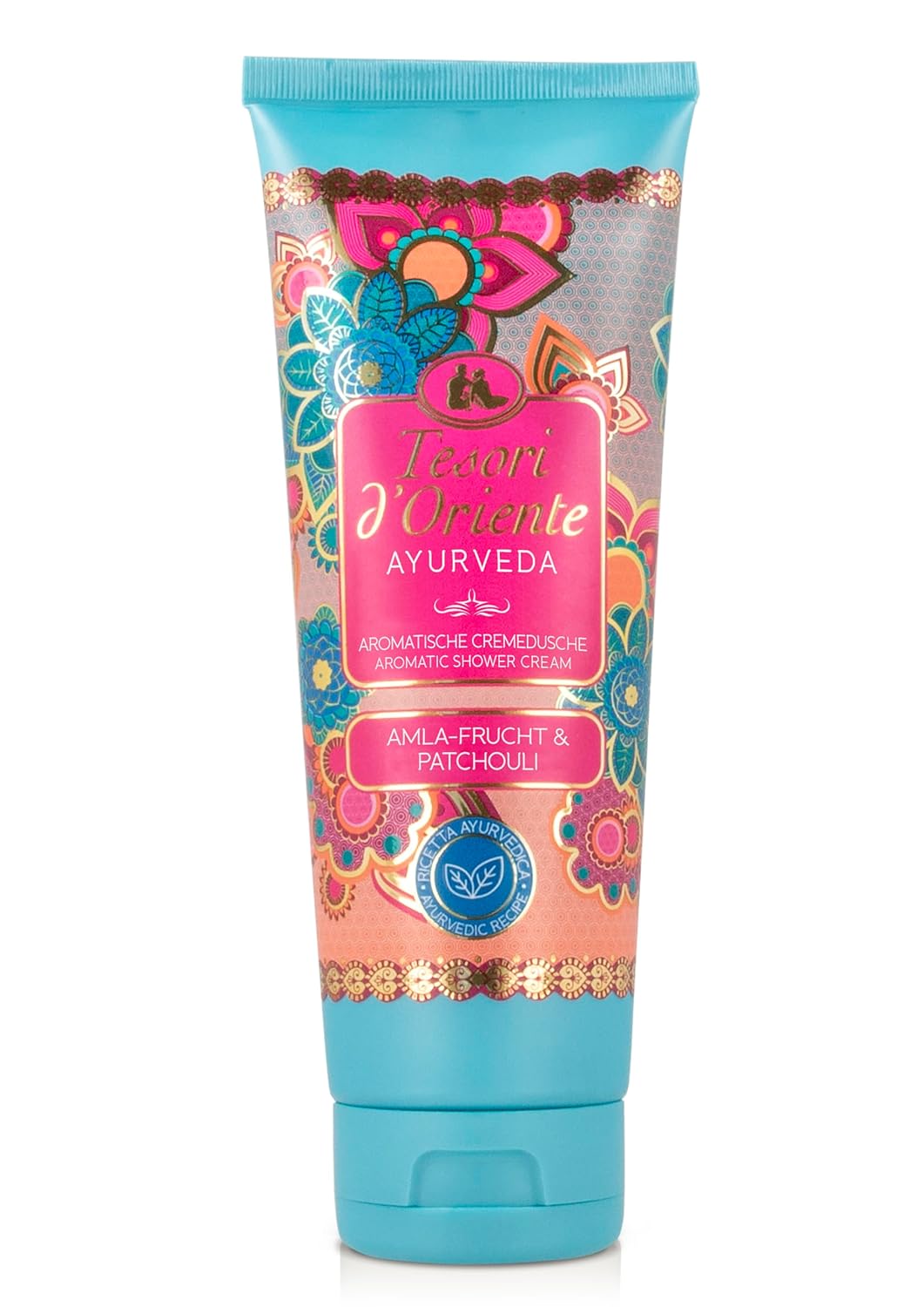 TESORI D’ORIENTE Cream Shower ‘Ayurveda’, 250 ml, Aromatic Shower Gel with Amla Fruit and Patchouli, Shower Cream for Body Care, Ritual for Body and Senses