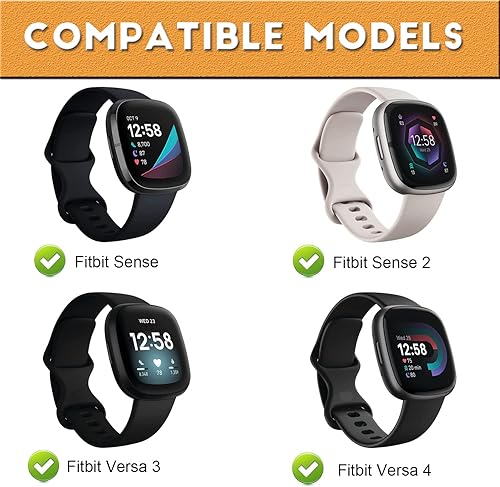 Miniatura 3 de honecumi Compatible con correas de reloj Fitbit Versa 4 para mujer, correas para Fitbit Versa 3, Fitbit Sense/Fitbit Sense 2, correa de repuesto