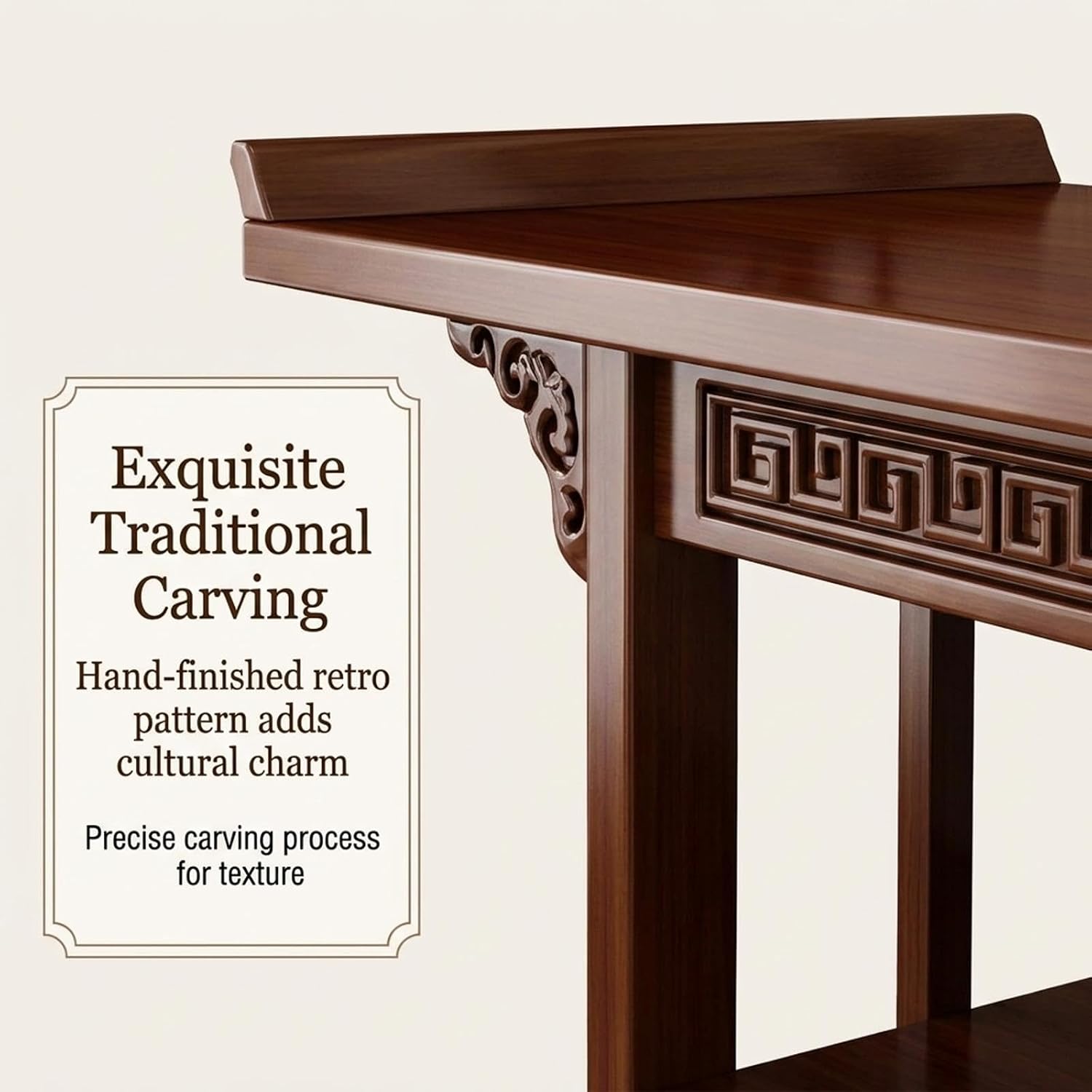 Meditation Altar Table, Buddha Niche Cabinet with Storage Drawer,120cm