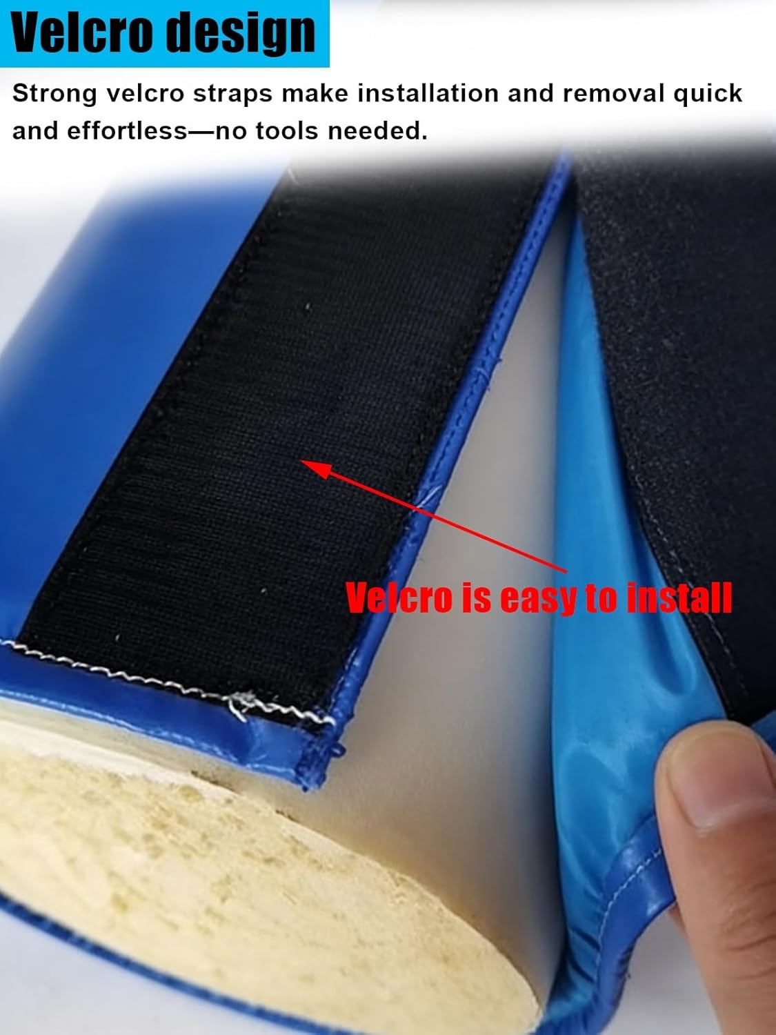 Heavy Duty Basketball Pole Pad - 72" Tall & 0.79" Thick All-Weather Weatherproof UV-Resistant Padding, Fits Diameter 3-13" Outdoor Round Pole Cover