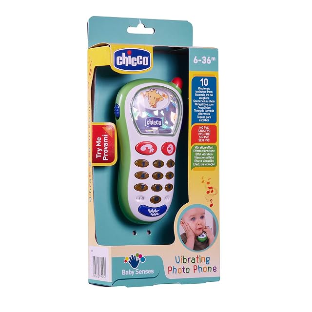 Foto 2 de 3 de Chicco Teléfono de Juguete, Móvil Bebé con Luces y Sonido, Teléfono con Vibración y 10 Tonos, Regalo Infantil