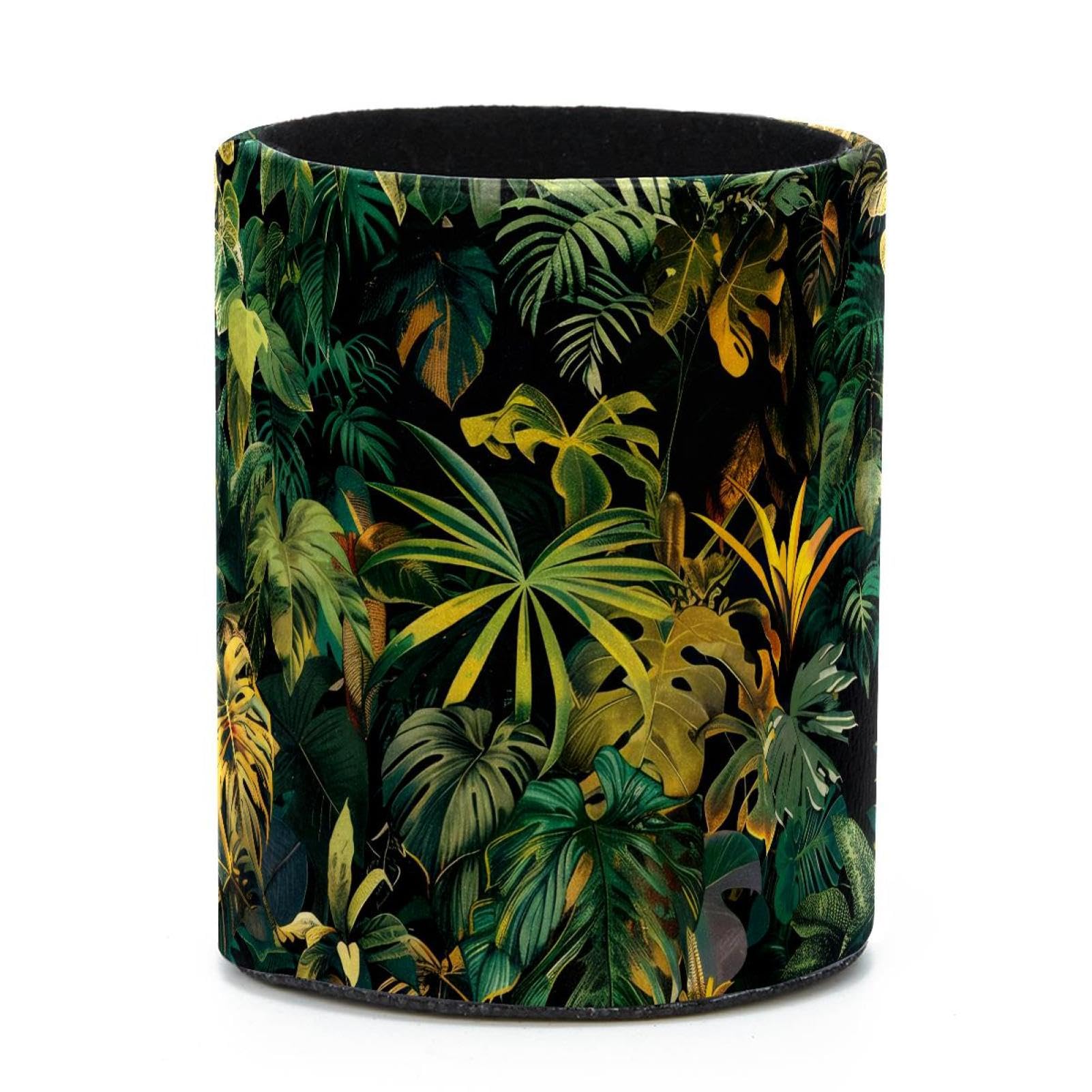VAPOKF Round Pencil Holders for Desk, Tropical Palm Pen Holders Pen Pot Makeup Brushes Storage Desktop Stationery Supplies Organiser for Home Office