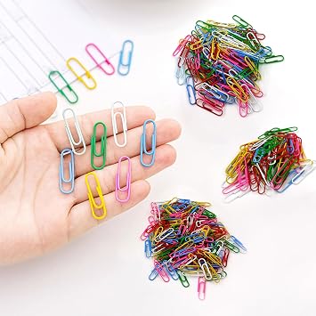Paper Clips Assorted Size 400 Pieces,Large Medium Small Coloured Paperclips,Durable and Rustproof Paper Clip for Paperwork Office School Document Organization(28mm, 33mm, 50mm)