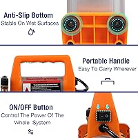 Vista 6 de BACOENG 3.5 CFM Bomba aspiradora, 110V 1/3 HP Bomba aspiradora giratoria de paletas de una etapa para HVAC con aceite, para recarga de refrigerante