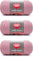 Vista 6 de Red Heart with Love - Hilo de seda de maíz, paquete de 3 unidades de 6.98 oz/7 onzas, acrílico, 4 medianos (peinado), 370 yardas, tejido/ganchillo