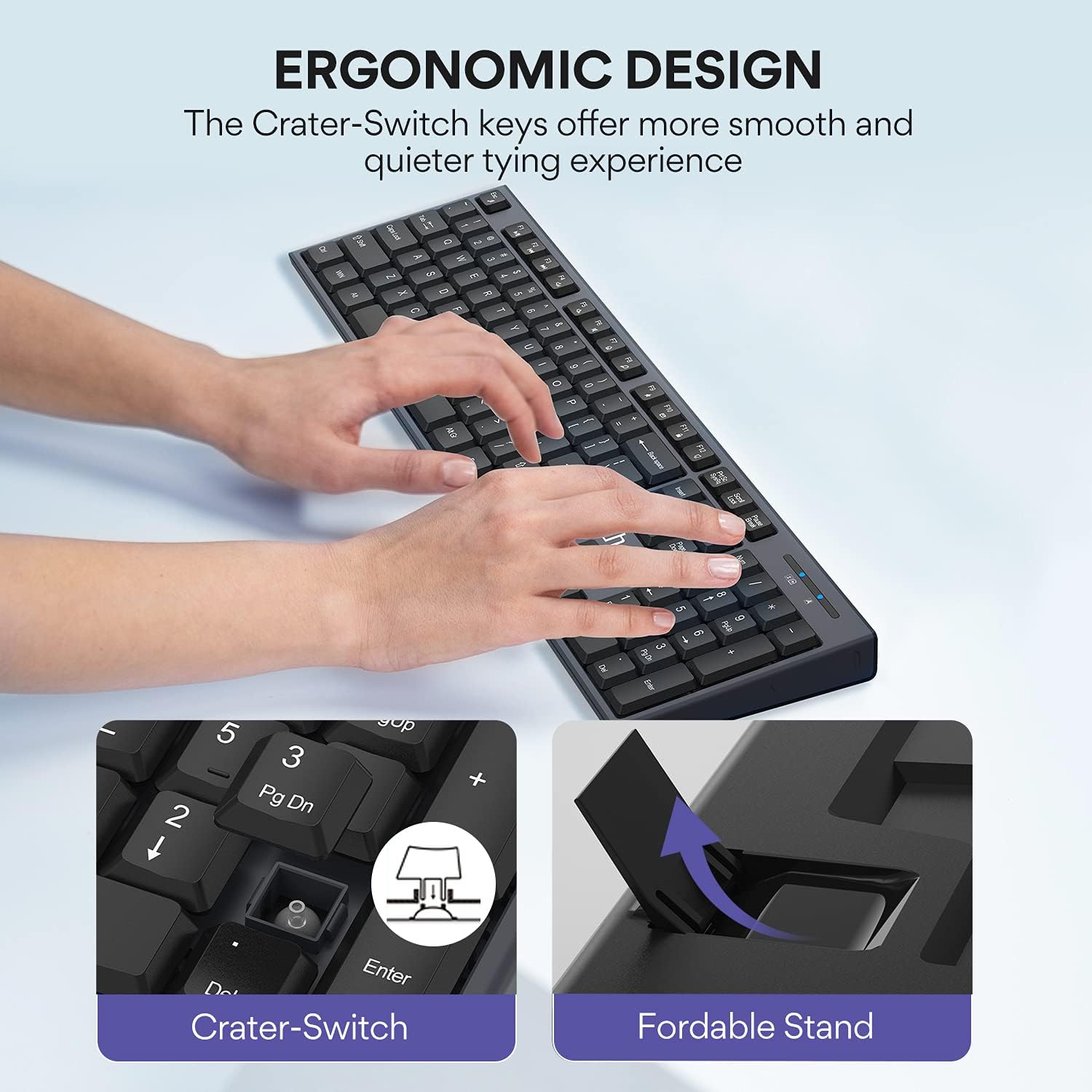 Flаѕh Sаlе Wireless Keyboard and Mouse, UHURU Full-Size Wireless Mouse and Keyboard Combo with Mouse Pad, 2.4GHz USB Wireless Keyboard for Laptop, Computer, PC, Tablet, Desktop, Mac, Windows XP/7/8/10