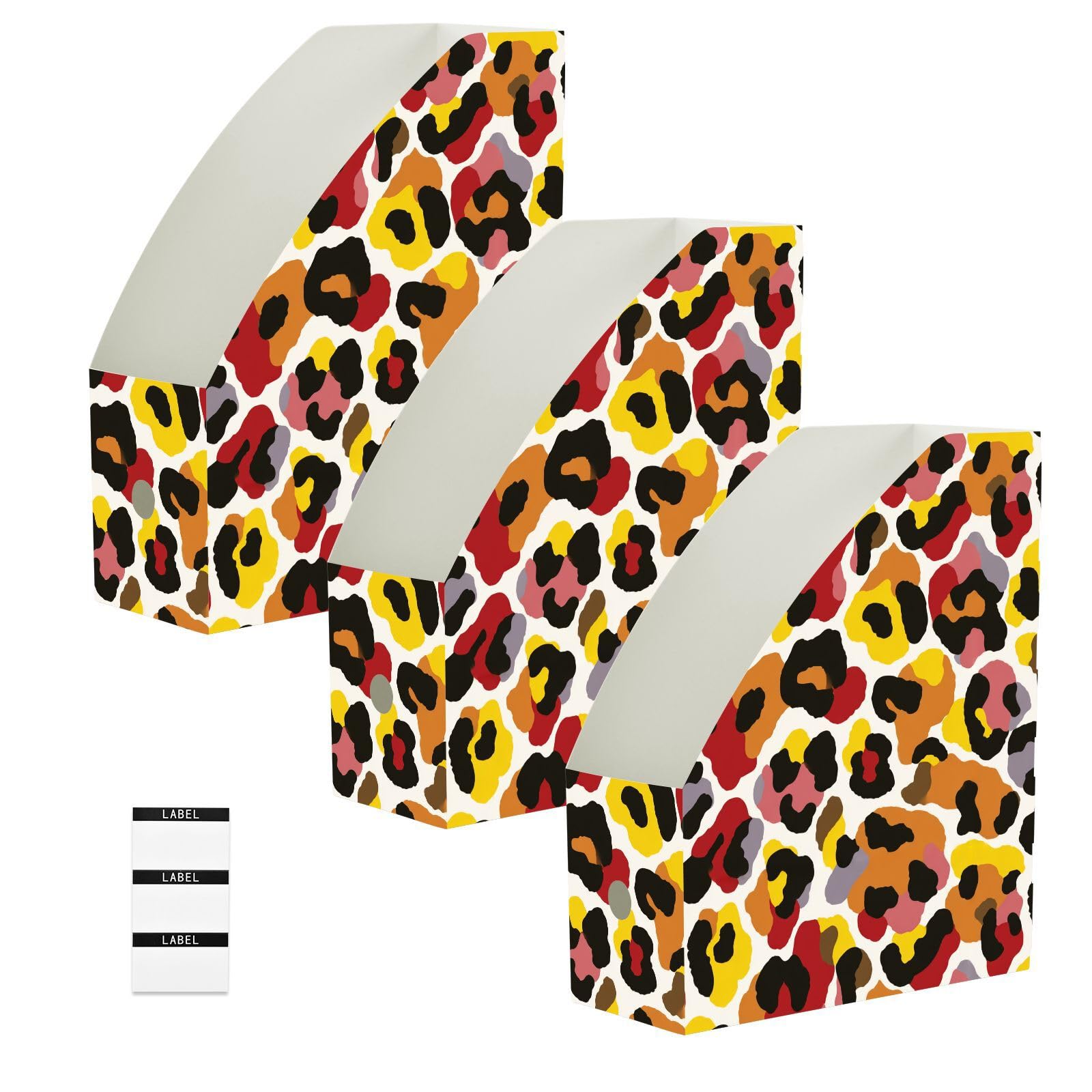 Organiseurs pour bureau et maison motif léopard lot de 6 cubes
