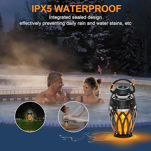 Miniatura 5 de Altavoces para exteriores con luces coloridas, regalos para hombre para cumpleaños, altavoz Bluetooth portátil, sonido estéreo HD, altavoz de