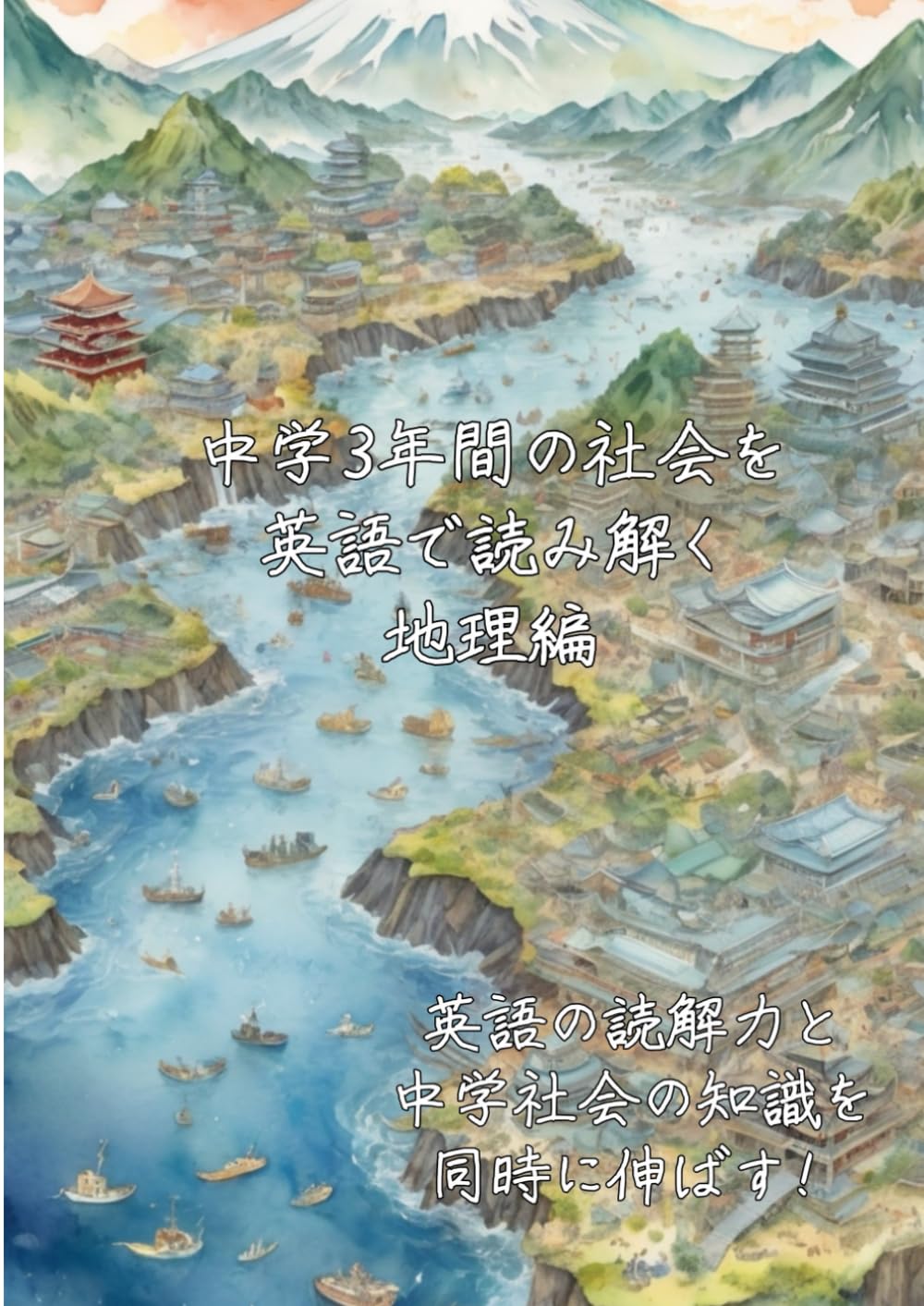 中学3年間の社会を英語で読み解く-地理編-: 英語の読解力と知識の基礎力を同時に伸ばす (中学3年間の理・社を英語で読み解くシリーズ)