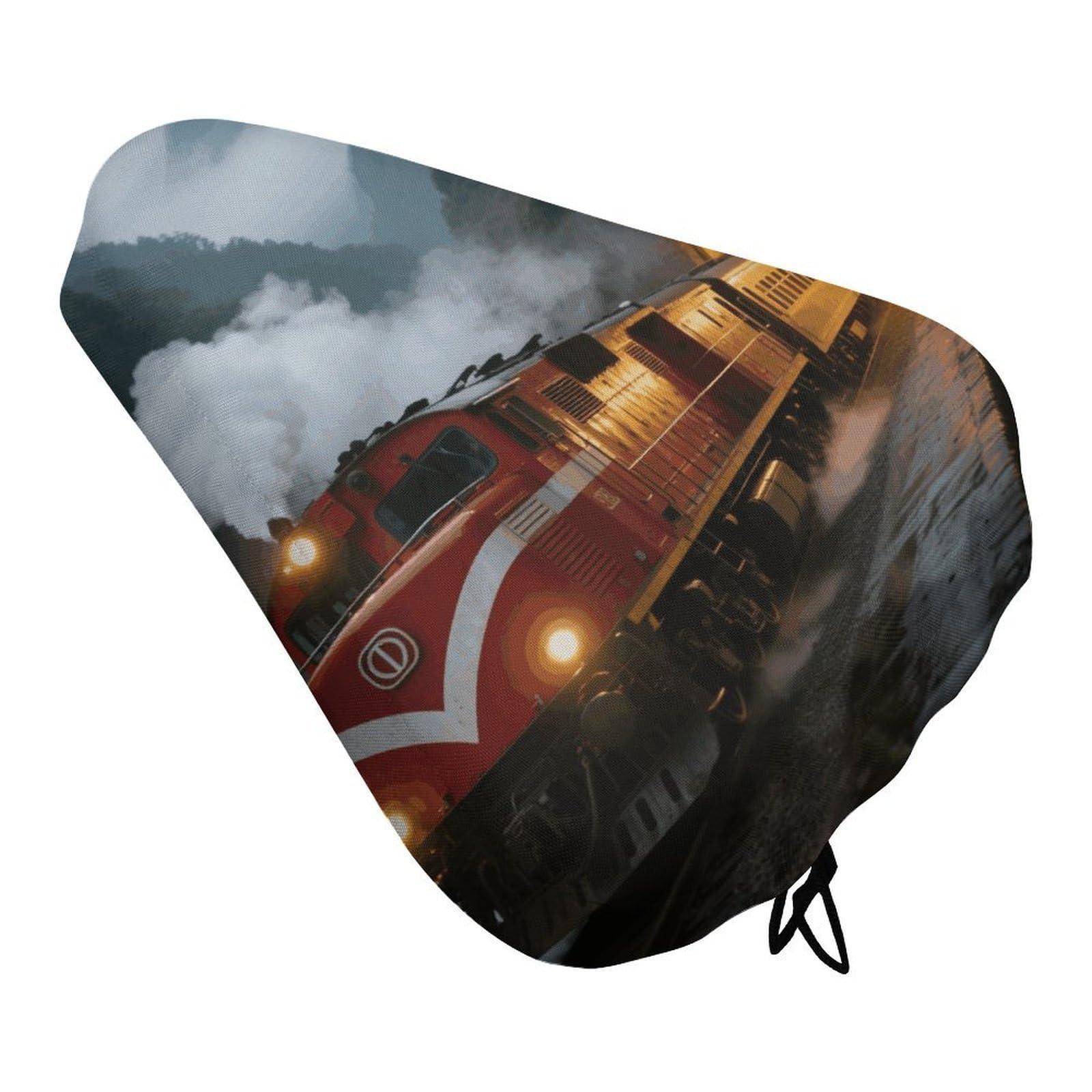 Train Bike Seat Cover Waterproof Bicycle Seat Cover Rainproof Bike Saddle Cushion Covers Protector with Drawstring Washable Bike Saddle Cover for Women Men City/Mountain
