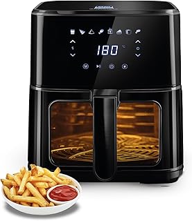 KENT Ultra Digital Air Fryer 4.5L |1500W| Bake, Grill & Roast | Up to 80% Less Oil Usage |8 Preset Menu|Rapid Heat Circulation |Digital Display & Touch Control Panel |Glass Window with in built Light