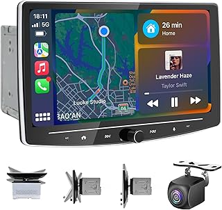 Double Din Car Stereo Wireless CarPlay Android Auto 2G+32G Detachable 10 Inch Touchscreen Android Car Radio Bluetooth AM FM GPS Navigation WiFi Car Audio Receiver with Backup Camera 2 Din Head Unit
