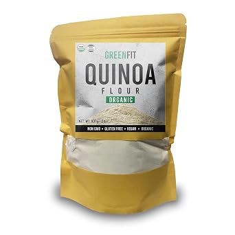 Greenfit Premium Organic White Quinoa Flour | Gluten Free, Non-GMO, Vegan | All-Purpose Flour Alternative | High Protein & Fiber | Keto & Paleo Friendly | 2lb Bag