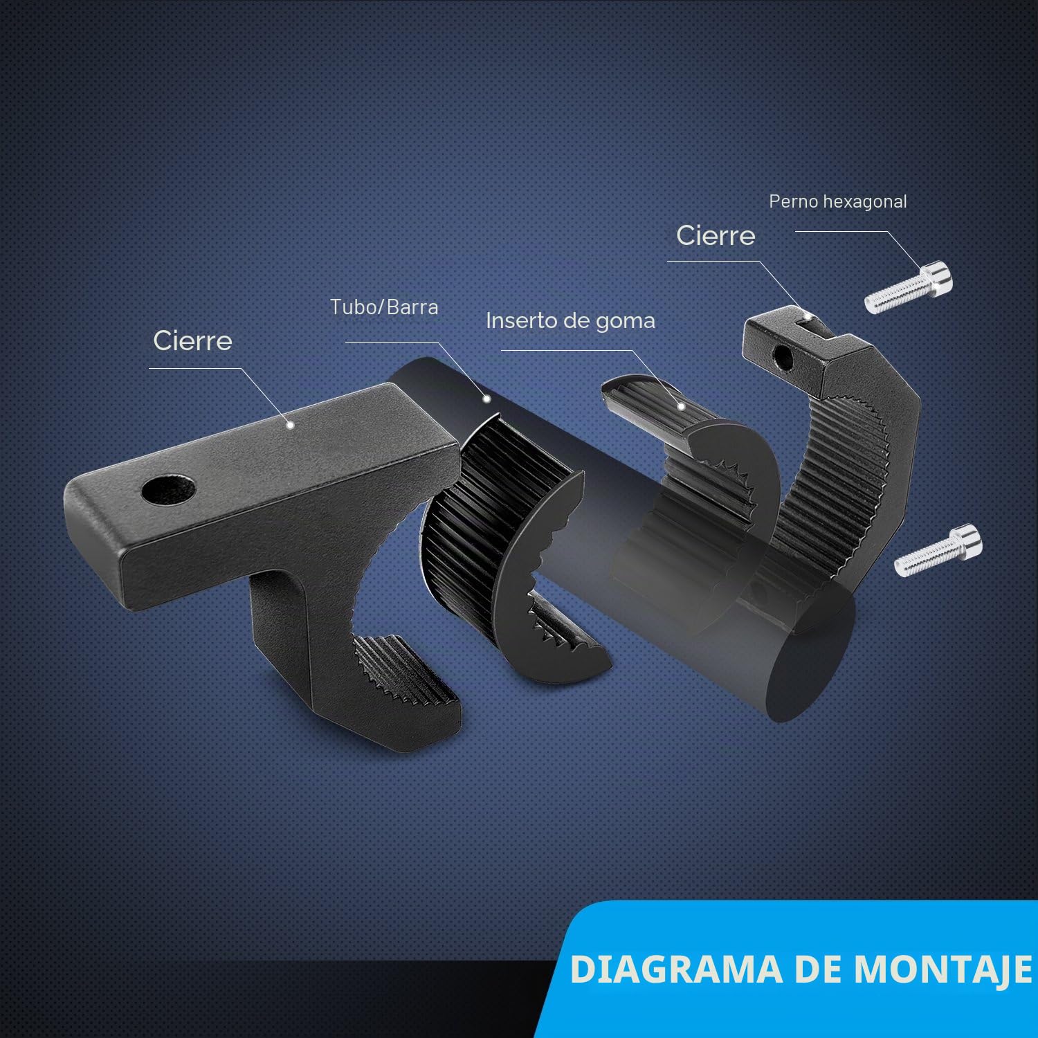 Nilight Kit de 4 soportes para barra de luz led, montaje horizontal, compatible con barras de protección de 2.5, 3.8, 4.4 y 5.1 cm, jaulas antivuelco, abrazaderas para ATV, UTV y camiones