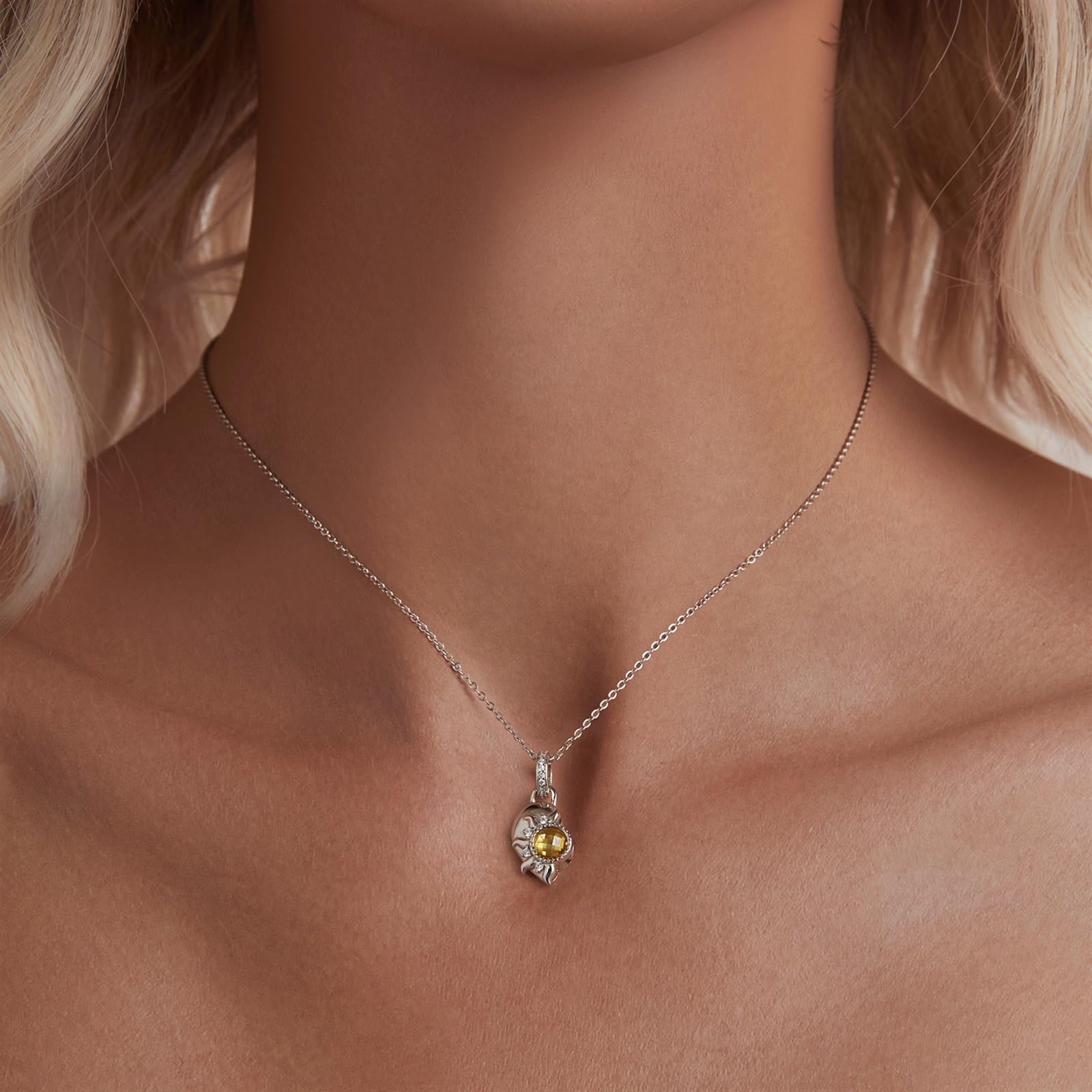 Srebro próby 925 Shine Sun Moon Love Charms wiszącą koralikową zawieszką do bransoletki i naszyjnika na urodziny dla kobiet