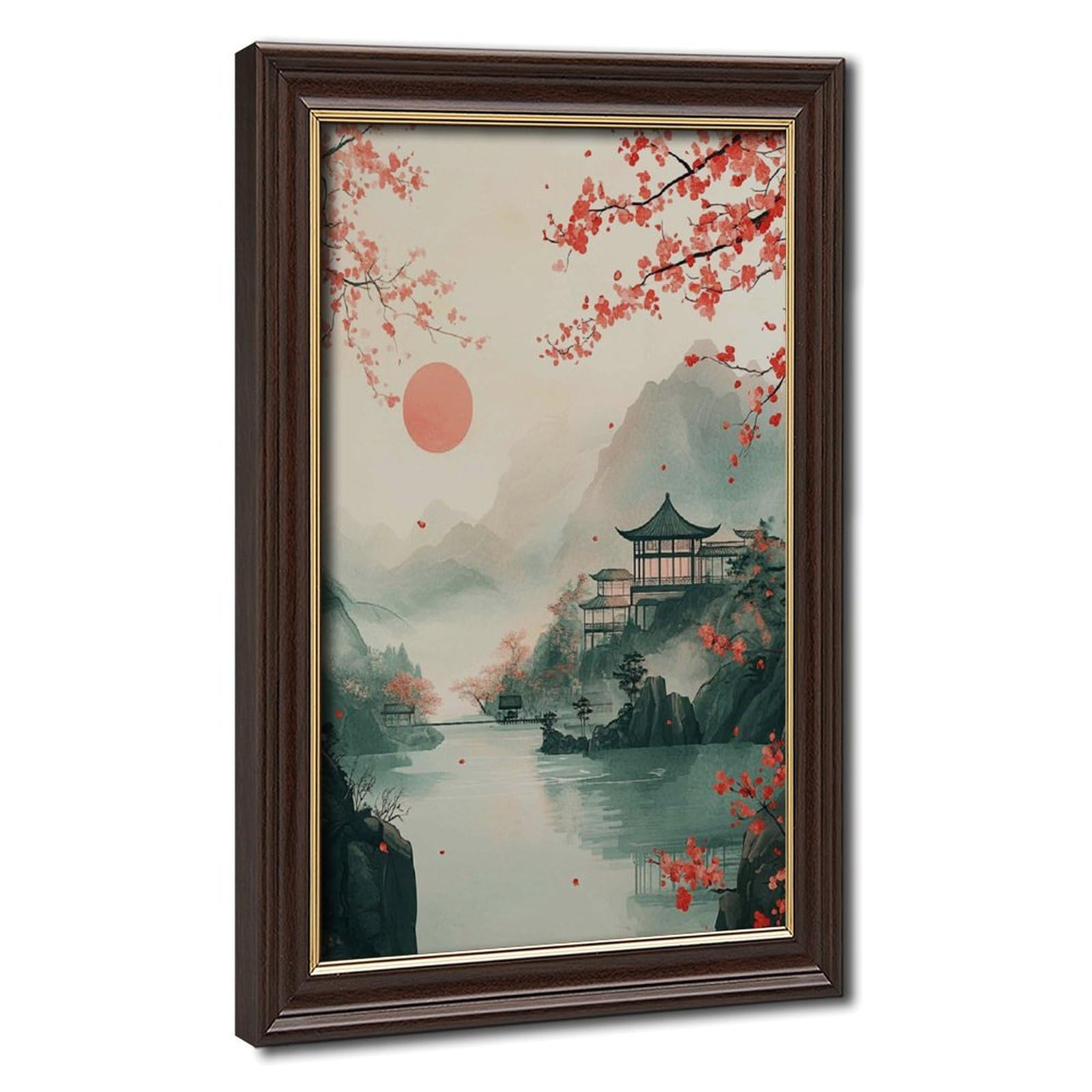 Bareronor Japanese Landscape Canvas Poster Bedroom Decor Landscape Office Room Decor Gift 20" L X 30" W