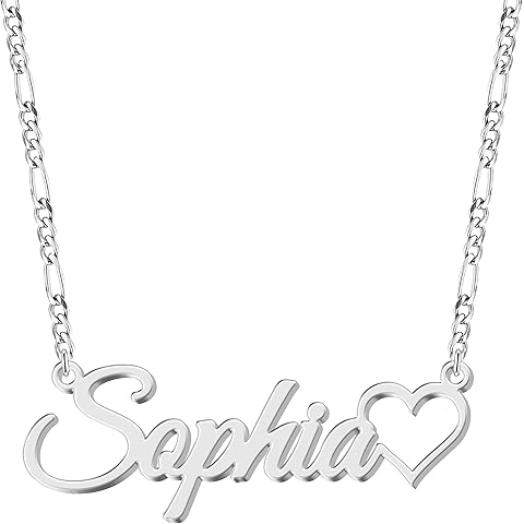 UMAGICBOX Custom Name Necklace - 925 Sterling Silver & 316 Stainless Steel, 14 Fonts & Multi-Language Options, 4 Colors, 5 Chain Styles, Personalized Gift with Premium Box