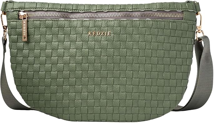 KEDZIE Terrace Woven Crossbody Bag Adjustable Strap Everyday Shoulder Purse for Women