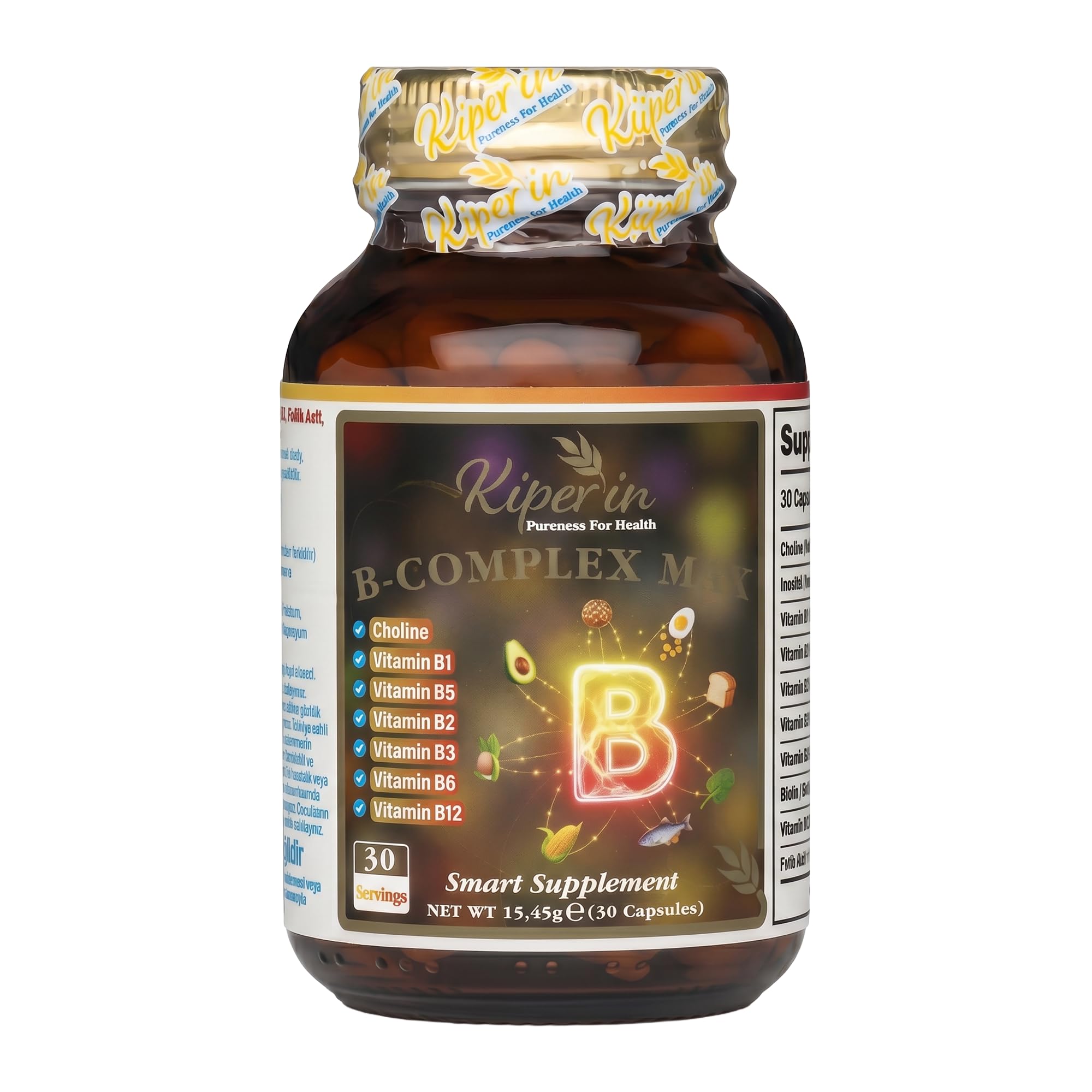 Kiperin B Complex Pro B12 Biotin Folik Asit Kolin İnositol 30…