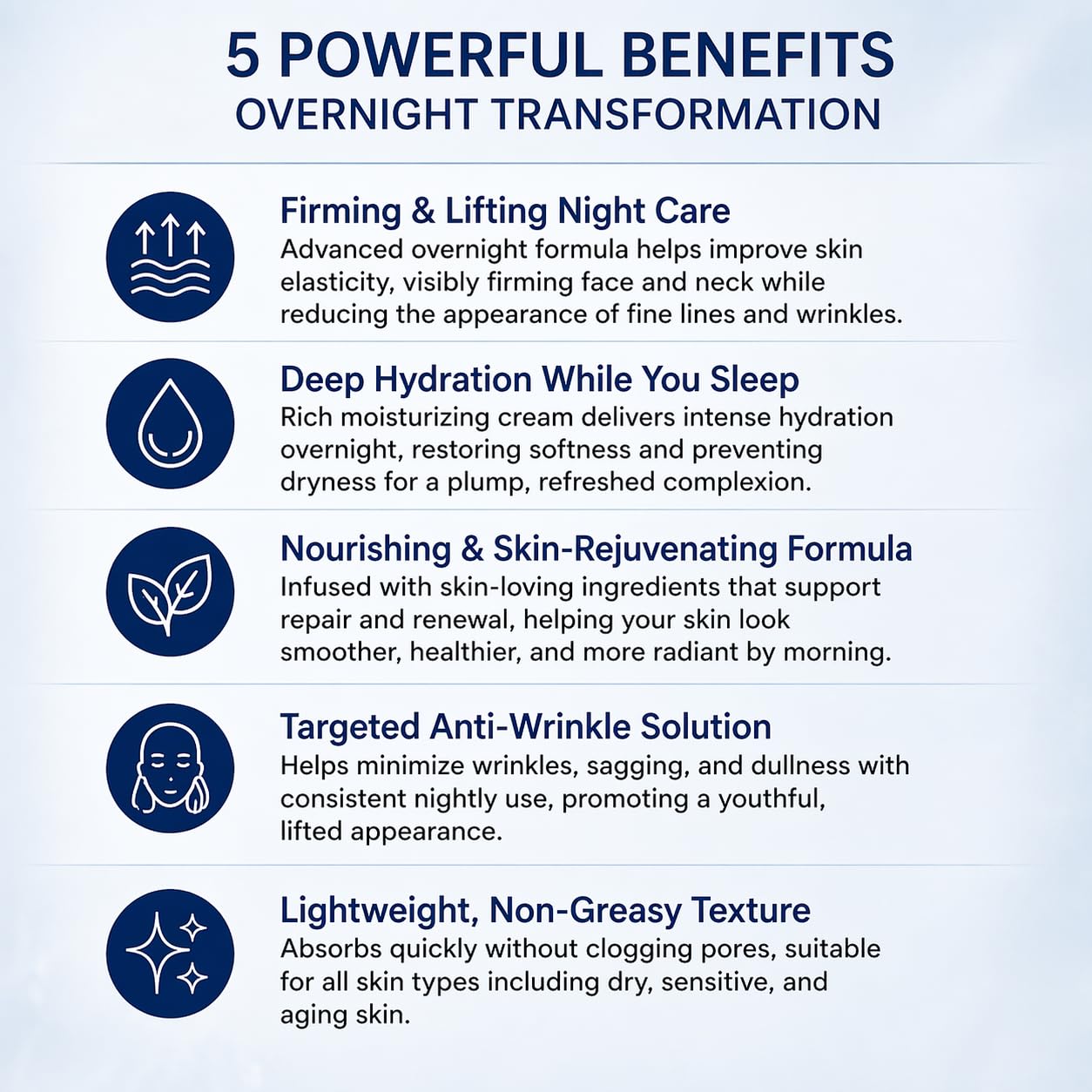chelsea laboratory firm and restore formula, Firming & Nourishing Anti-Wrinkle Moisturizer, Deep Hydrating Overnight Cream for Smoother, Lifted Skin, 50ml (1pcs)