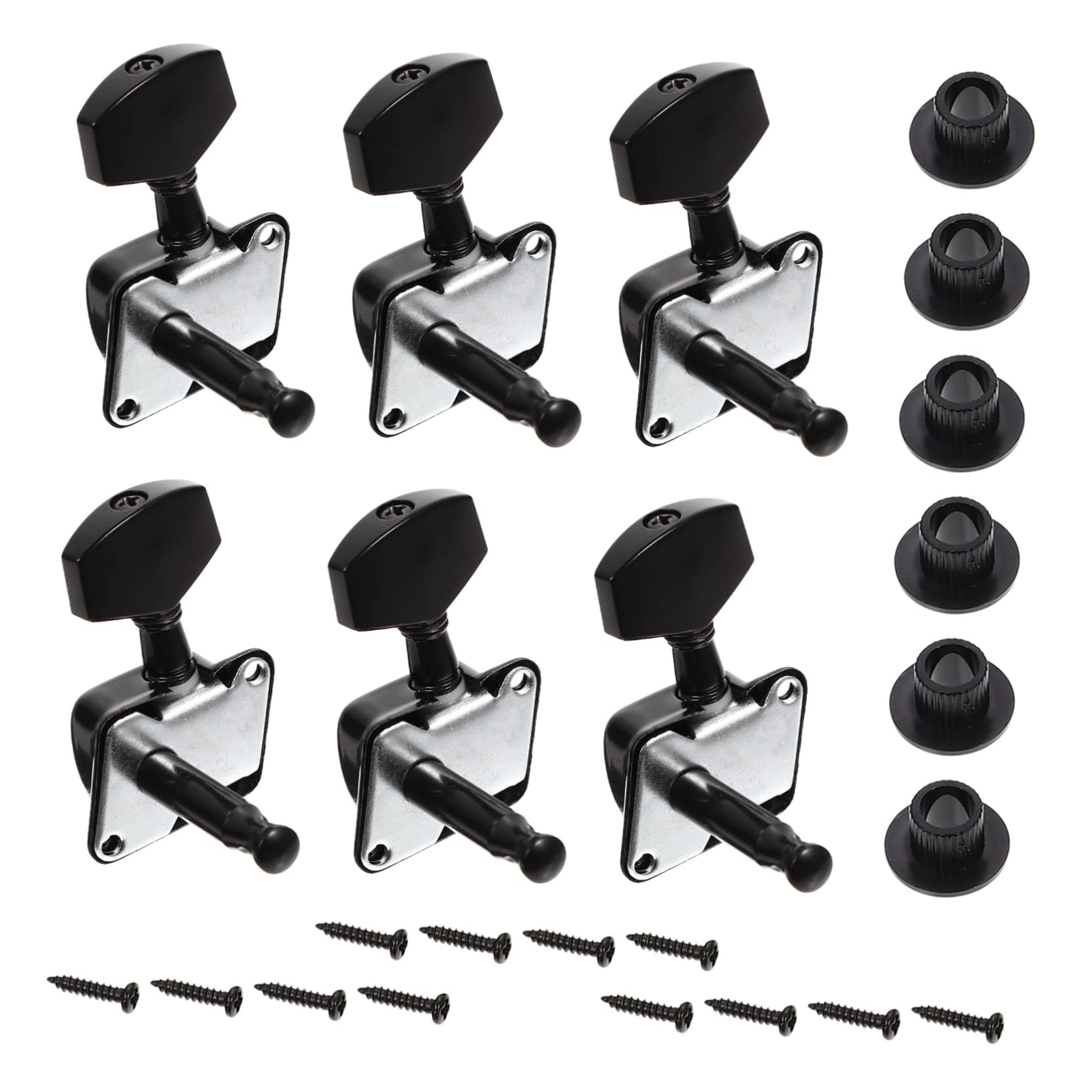 HANABASS 1Set Guitar Machine Head Tuner Tuning Pegs for Acoustic Electric Guitars Metal Key Buttons for Fast and Accurate Tuning